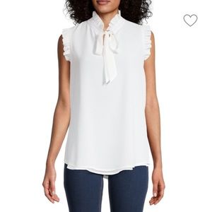 Calvin Klein Ruffle Neck Blouse